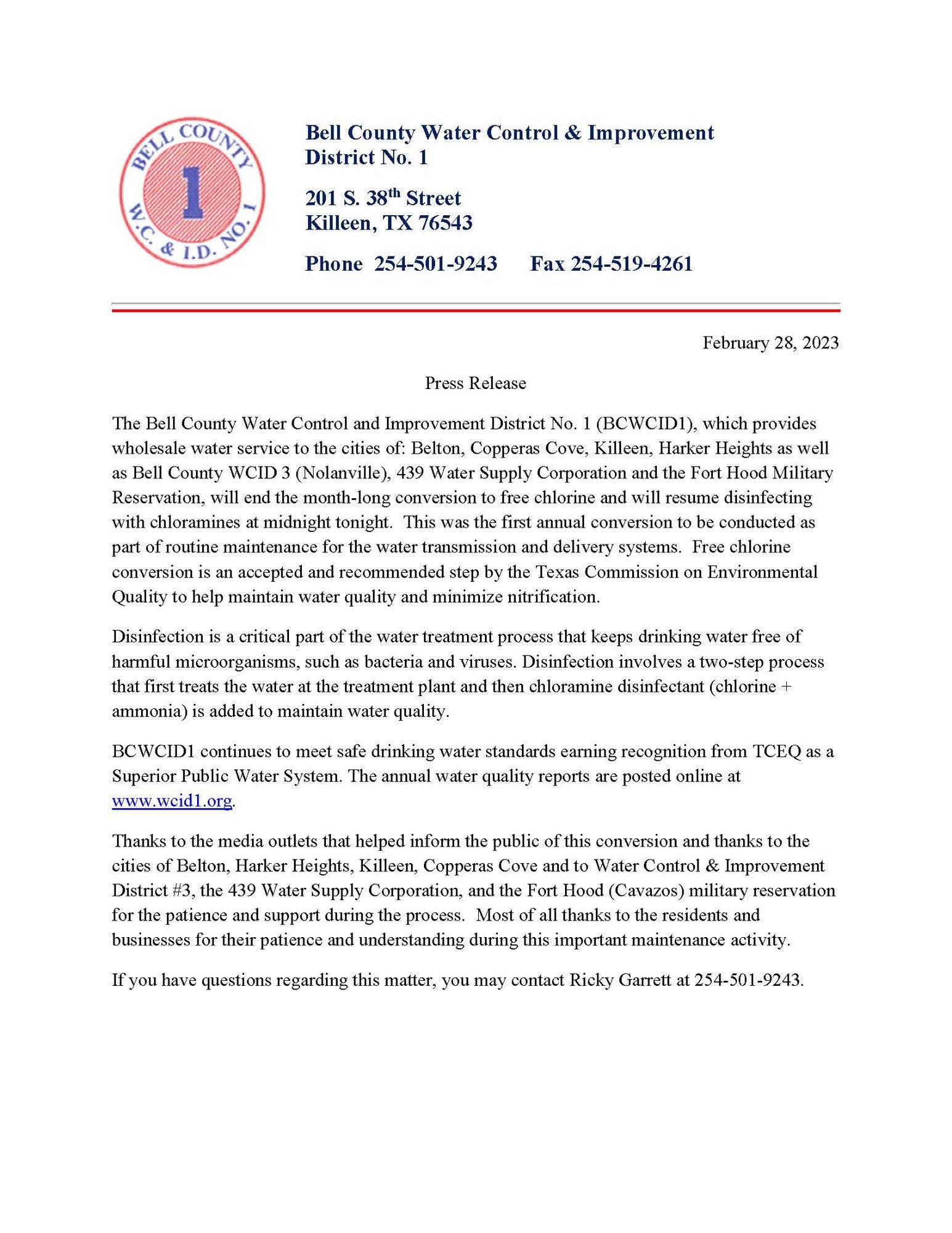 BC Press Release