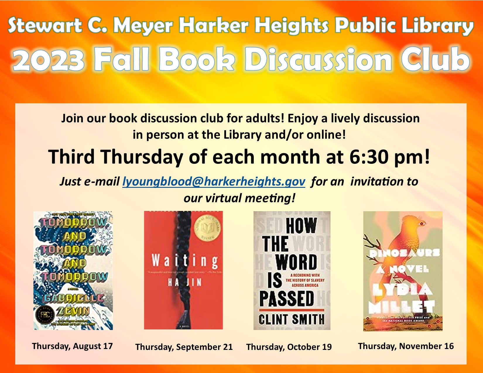 Fall 2023 Book Club