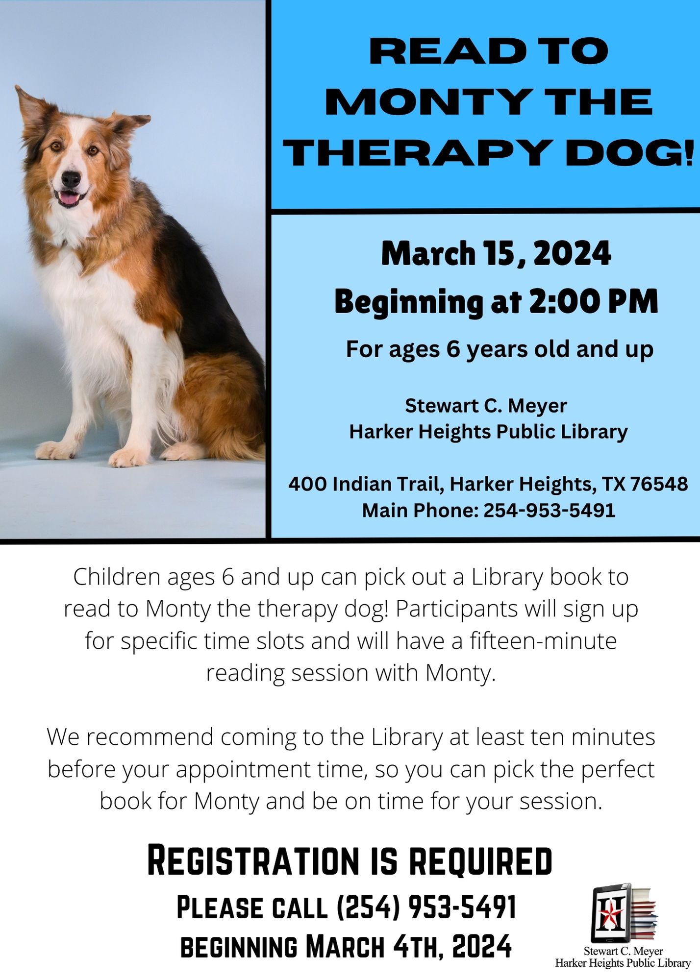 Monty the Therapy Dog Spring Break 24