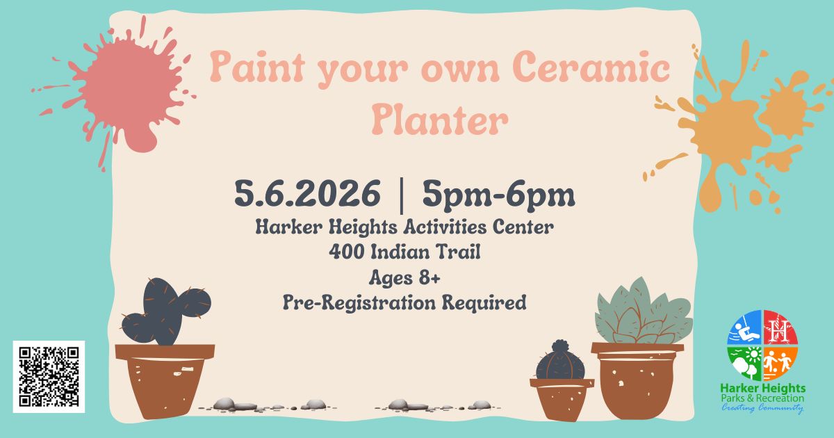 Paint your own Ceramic Planter