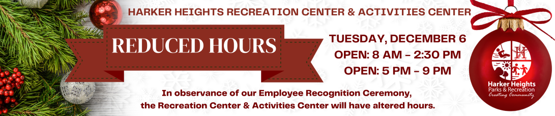 Reduced Hours Dec. 6 SoundCloud Banner