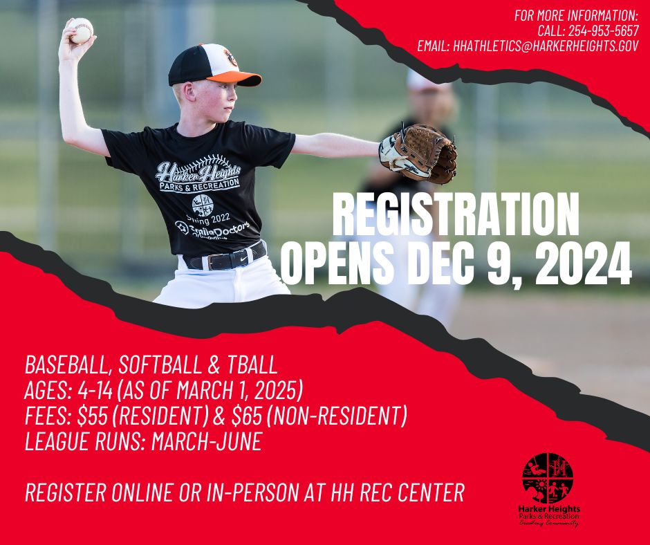 2025 T Ball Baseball Softball registration Opens
