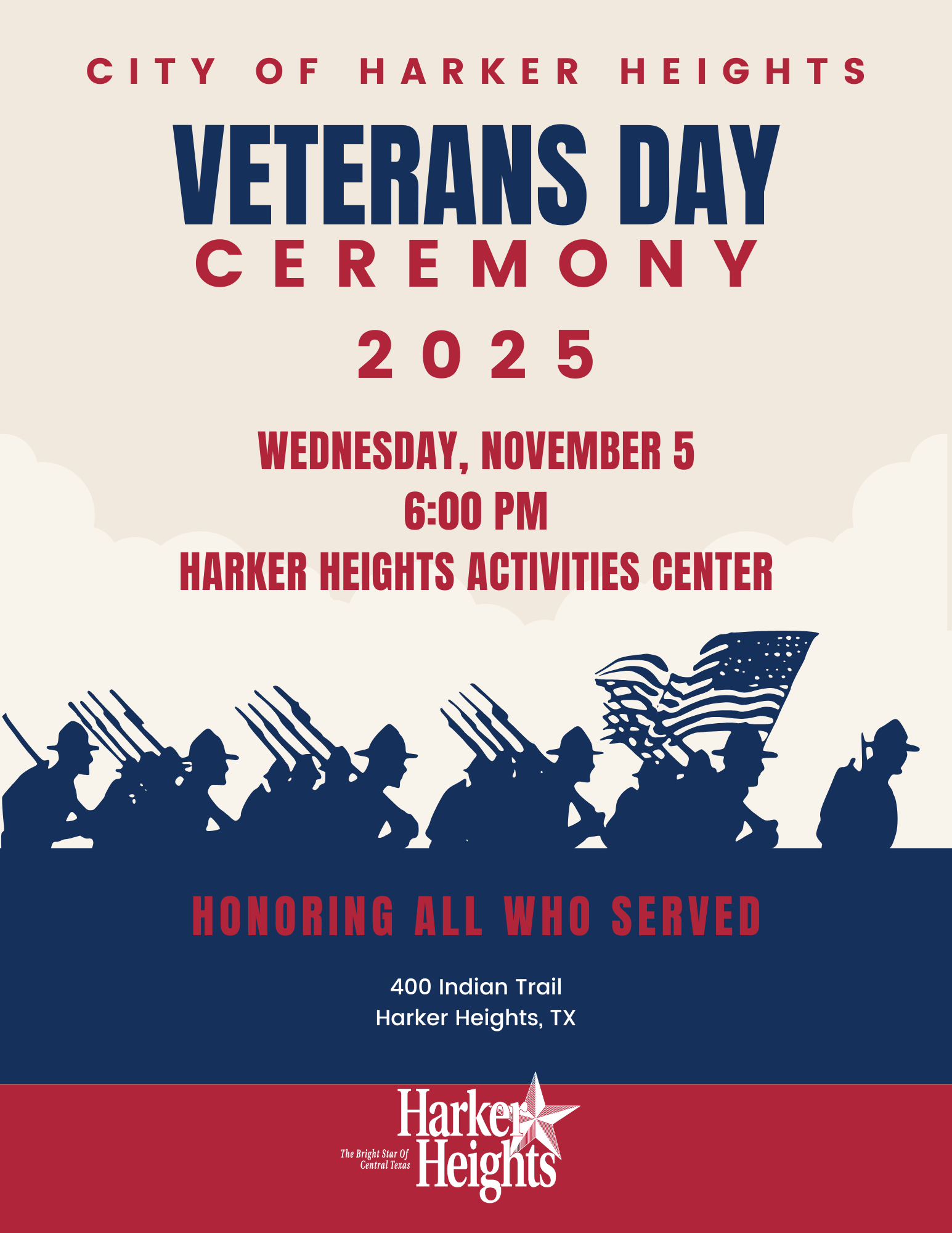 Veterans Day Ceremony Flyer