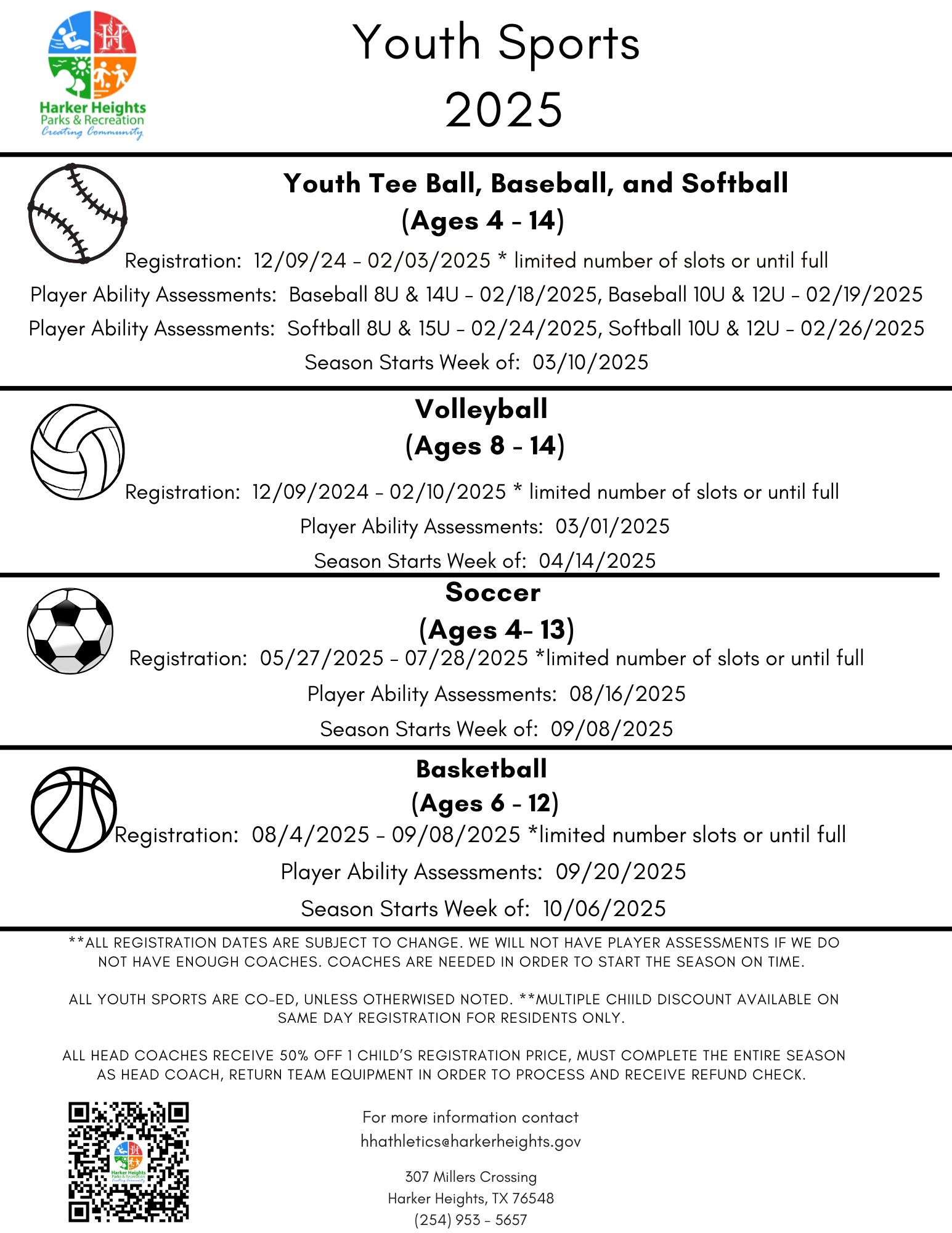 Youth Sports 2025 Calendar1
