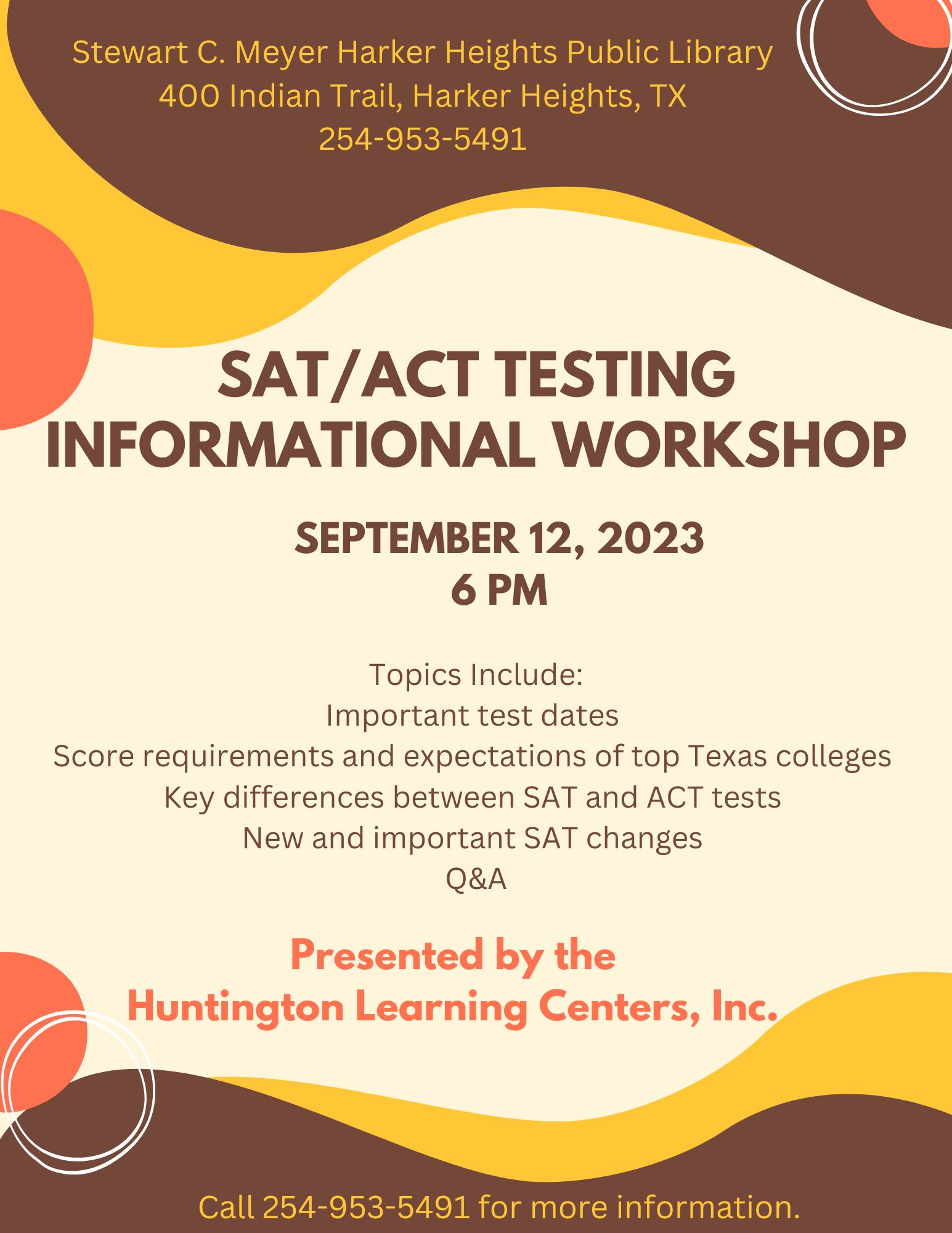 SATACT Testing informational workshop