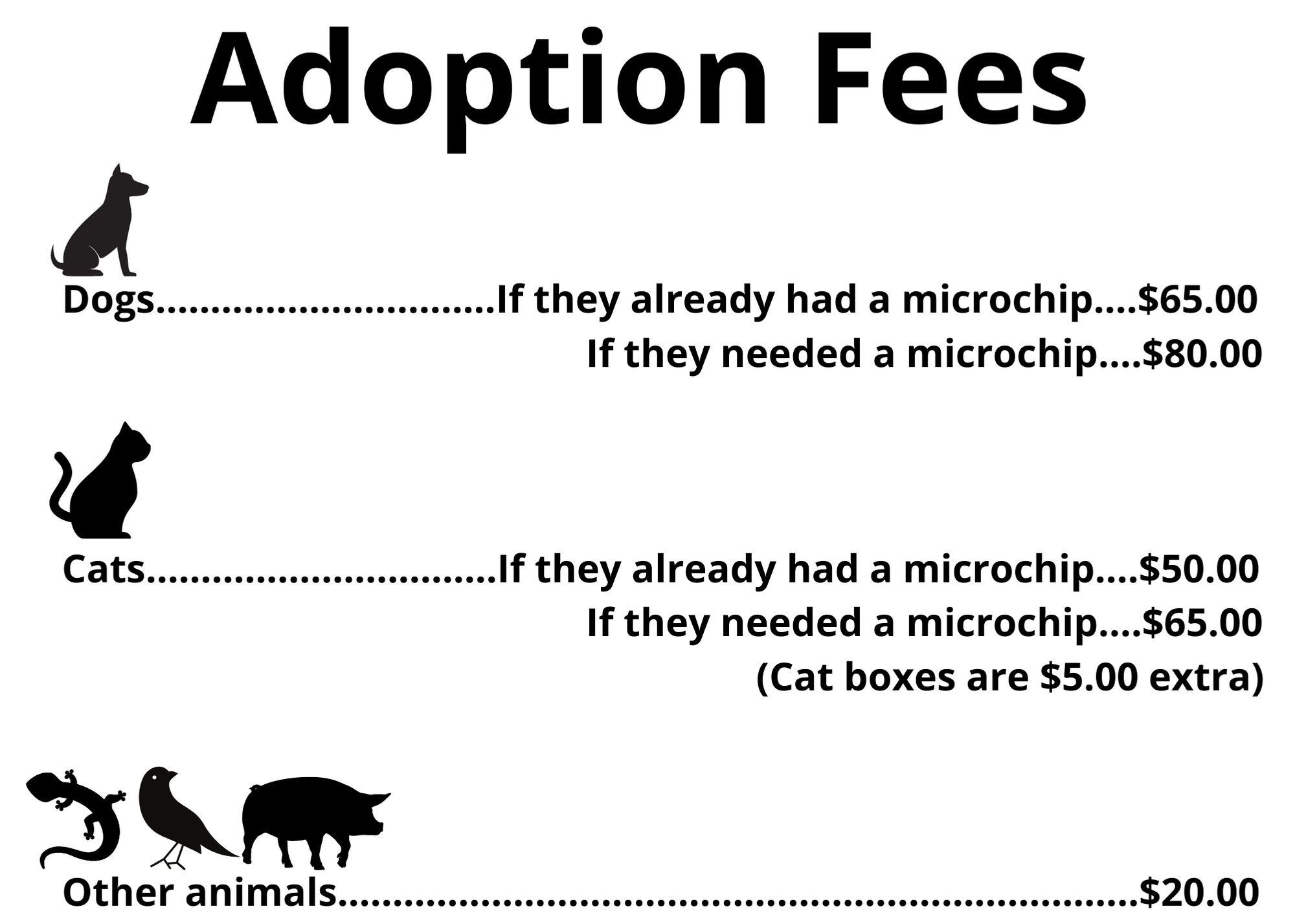 adoption fees