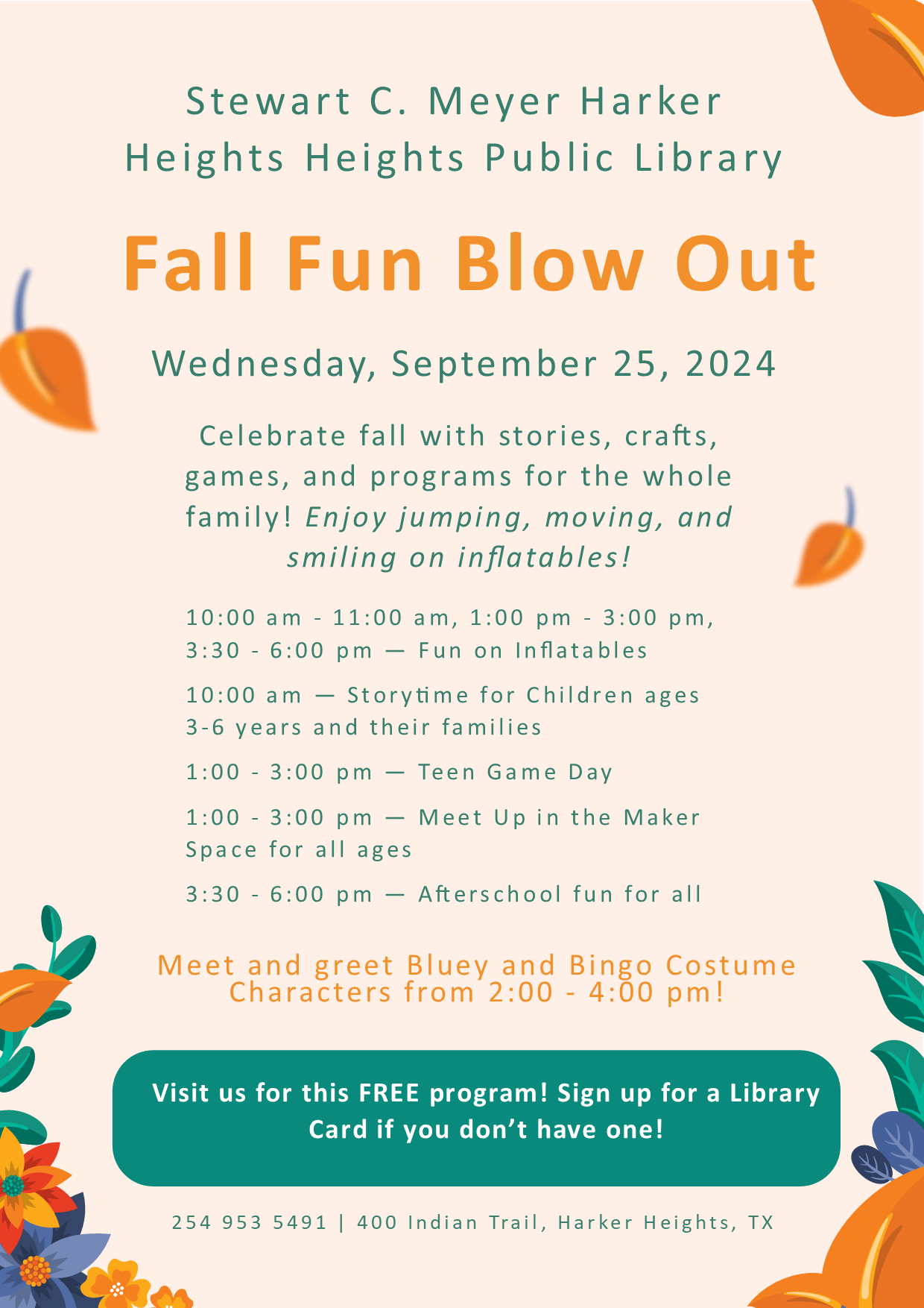 big blow out september library card month