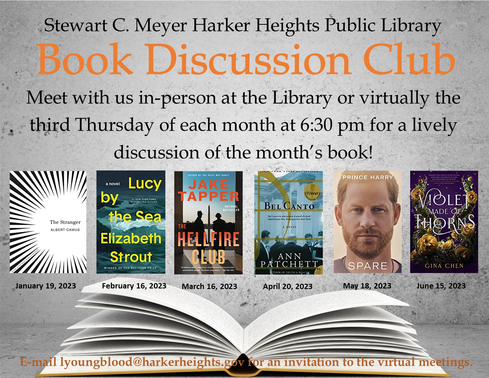 book discussion club 2023 