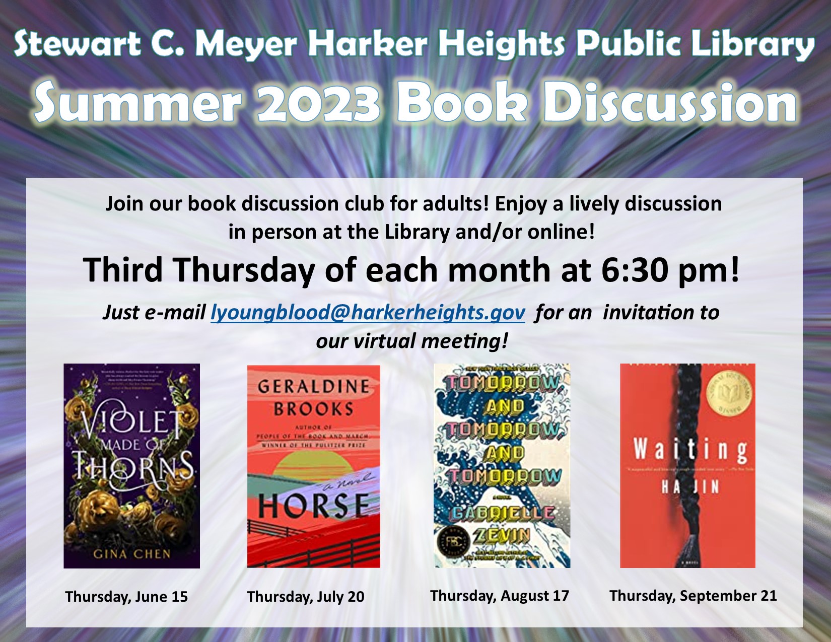 book discussion club summer 2023