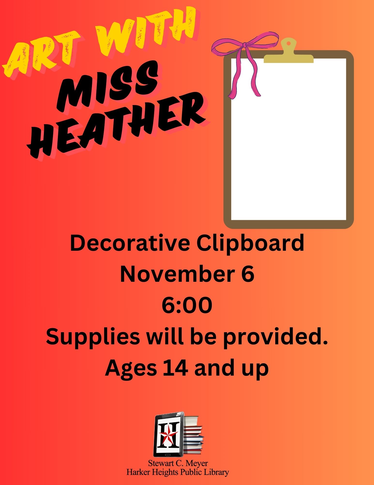 decorative clipboard Nov 6
